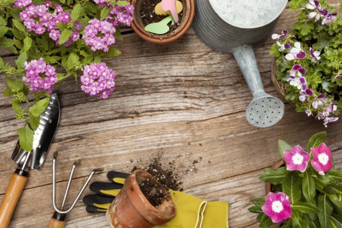Gardeners South Harrow working safely in a domestic garden